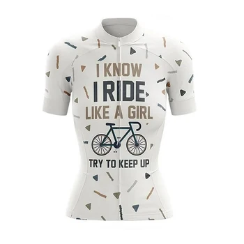 כמו ילדה נשים רכיבה על אופניים ג ' רזי שרוול קצר האופניים חולצת אופניים ללבוש כביש הררי בגדים מרוץ אופניים MTB בגדים