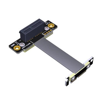 כפול 90Degree ישר זווית PCIe 3.0 x1 כדי x1 כבל מאריך R11SL-TL 8G/bps במהירות גבוהה 1x PCI Express כרטיס Riser סרט Extender