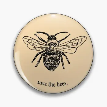 להציל את הדבורים רך כפתור Pin מצחיק תכשיטי אופנה עיצוב מתנה חמודה המאהב הסיכה תג יצירתי כובע מתכת סיכת בגדים