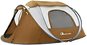 למעלה אוהל 4 אדם קמפינג אוהל עמיד למים אוהל 3 מאוורר רשת Windows, 2 גדולים דלתות מיידית אוהל למשפחה התקנה קלה