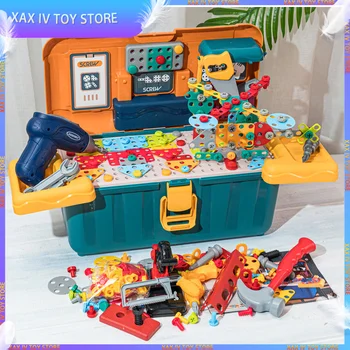לקדוח בורג 3d יצירתי פסיפס פאזל צעצועים לילדים בניין לבנים צעצועים לילדים Diy המקדחה להגדיר בנים צעצוע חינוכי