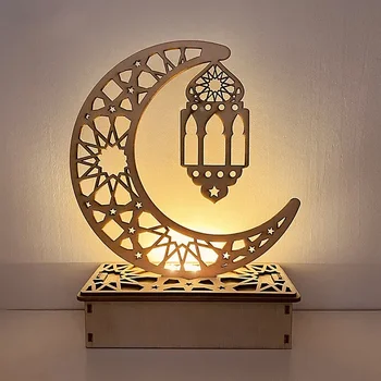 מובארק קישוט LED עץ תליון קישוטים הרמדאן קישוט הבית האסלאמית מובארק סיוע Mubarek עיד אל-פיטר עיצוב