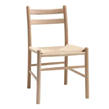 מודרני, חדר אוכל עם כיסאות קש טבעי מושב עץ אלון מלא, עץ הכיסא ריהוט טבעי/אגוז לסיים כסא אוכל מעץ
