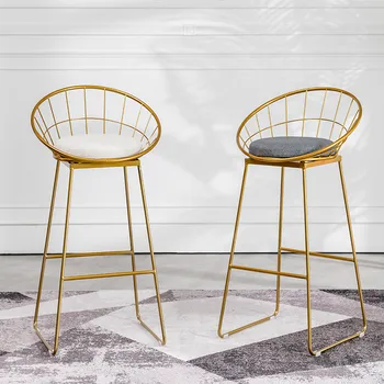 מודרני כסא בר כסאות כיסא גבוה פשוטים ברזל יצוק בר כיסא זהב צואה מודרני כיסא האוכל הנורדי פנאי שולחן בר כיסאות