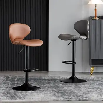 מודרני מינימליסטי בר הכיסא הביתה הרמת מסתובב משענת גב ברזל יצוק אור יוקרה מול שולחן בר גבוה שרפרף כיסא בר