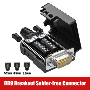 מחבר DB9 הלחמה-בחינם D-SUB RS232 RS485 RS422 9 Pin Plug מחברים העברה-חינם זכר נקבה הפריצה מסוף מתאם