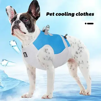 מחמד האפוד לנשימה רעיוני הגנת UV 3-layer בנייה עצמית קירור הכלב האפוד עבור ימי הקיץ החמים