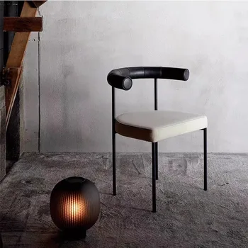 מחשב מודרני כסאות אוכל המבטא מתכת בקומה גבוהה אירועים האירופי מרפסת כסאות אוכל טרקלין Comedor ריהוט הבית HDH