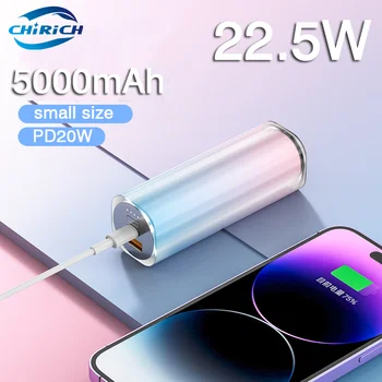 מיני 5000mAh חשמל 22.5 W טעינה מהירה קטנים Powerbank חיצוני סוללה רזרבית מטען נייד לאייפון 14 Xiaomi סמסונג