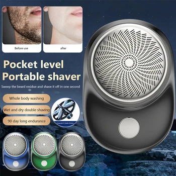 מיני מכונת גילוח חשמלי נטענת USB נייד קל משקל נמוך רעש הפנים הזקן גילוח ללא כאבים אלחוטי Trimme Epilator עבור גברים