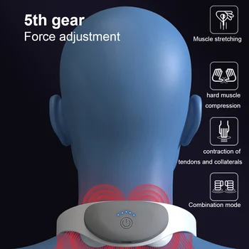 מיני עיסוי צוואר מכשיר חשמלי נייד הגב, הצוואר, הכתף לעיסוי פיזיותרפיה תפקוד ראש כפול שרירים להקלה על כאב