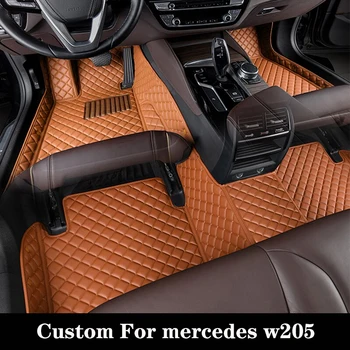 מכונית אישית שטיח הרצפה עבור מרצדס בנץ 205 1Pcs עור PU עמיד למים באיכות גבוהה משטח רגליים אוטומטי אביזר