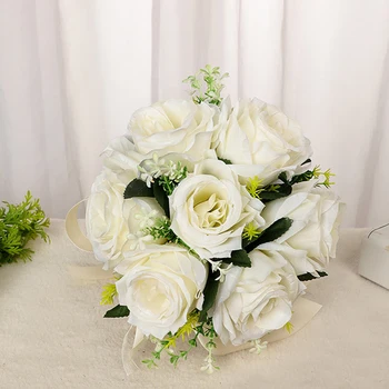 מלאכותיים כלה כלה רוז מחזיקה פרחים, שושבינה מחזיק פרחים זרי כלה חתן זר אביזרים החתונה