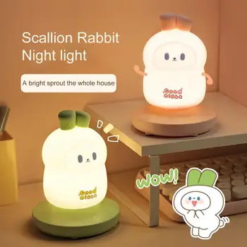 מנורת LED ניתן לעמעום נטענת פליקר USB חינם קריקטורה סיליקון ארנב מנורת לילה ליד המיטה מנורה עיצוב חדר השינה של מתנת יום הולדת.