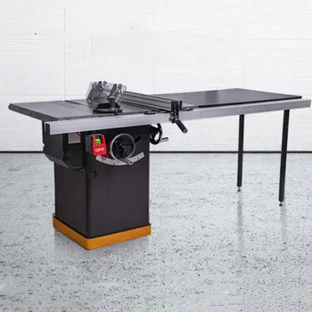 מסור שולחן נגרות נייד 10 אינץ לדחוף מסור שולחן מכונת חיתוך מסור חשמלי דיוק