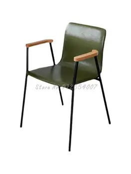 מעצב הכיסא סקנדינבי מינימליסטי מודרני מתכת סגנון תעשייתי ברזל יצוק בודד מסעדת בר-אוכל כיסא.