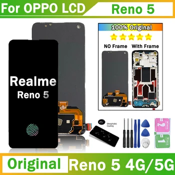 מקורי רנו 5 LCD עבור Oppo Reno5 4G CPH2159 תצוגה מסך מגע לוח הדיגיטציה הרכבה על Reno5 5G PEGM00 PEGT00 CPH2145