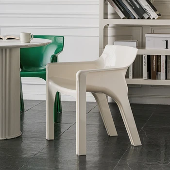 מרגיע מודרני נורדי האוכל הכיסא טרקלין פלסטיק מטבח היד הסלון. הכיסא קפה לבן Meuble סלון ריהוט איטלקי YX50D