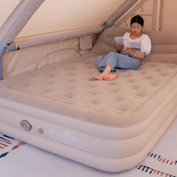 משאבת קמפינג אלסטי מזרן זוגי לישון חיצונית מתנפחים מזרן כיסוי אבק Materasso Gonfiabile רהיטים עבור חדר השינה