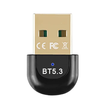 מתאם USB 3Mbps מקלט אודיו Bluetooth תואם-5.3 תמיכה ב-Windows 7/win8.1/win10/11 מערכת מחשב שולחני עכבר אלחוטי