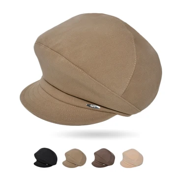 מתומן כובע אביב סתיו כובע כתב קאפ נשים צייר כובע ראש גדול כומתה שמונה-להב כובע גטסבי כובע Gorro Femenina Boina