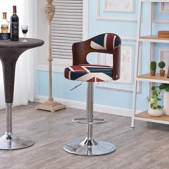 מתכת מודרני בר כיסאות חדר האוכל טלסקופית באיכות גבוהה יוקרה כיסא בסגנון נורדי עור Pu Chaises-סל אבוס רהיטים