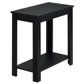 נוחות מושגים Designs2Go באחה Chairside השולחן עם מדף, שחור