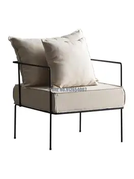 נורדי נטו אדום יחיד ספה כסא פשוט תמונה כיסא המעצב מאוד כיסא פשוט עצלן פנאי ברזל הספה
