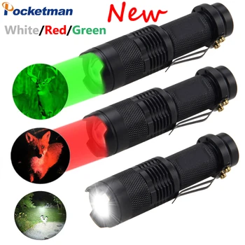נייד פנס LED Emegency אור 670nm אדום/כחול/ירוק בהיר LED פנס טקטי הפנס עמיד למים לפיד