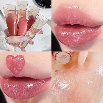 נצנצים מראה שפתון לחות סקסי שפתיים מלאות יותר לאורך מבריק שפתון שפתיים גוון איפור ג ' לי שפתיים זיגוג קוסמטיקה קוריאנית