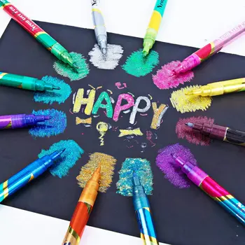 נצנצים מתכתי צבע עטים:Sparkle טוש על בסיס מים עט עבור כרטיסי ברכה,עץ, אמנות, ציור, ציור סלע