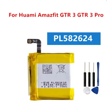 סוללה מקורית 450mAh PL582624 סוללה עבור Huami Amazfit GTR 3 GTR 3 Pro 3Pro שעון חכם סוללות+ כלים חינם