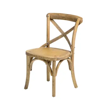 סיטונאי יצרן אירועים אירוע החתונה Crossback X כסא עץ מלא stackable אלון לחצות מעץ, כסאות אוכל