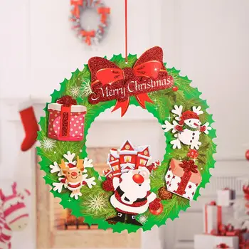 סנטה קלאוס נייר גרלנד המושך את העין חג המולד נייר גרלנד תליונים חגיגי בבית קיר בעיצוב לשימוש חוזר עבור החגים