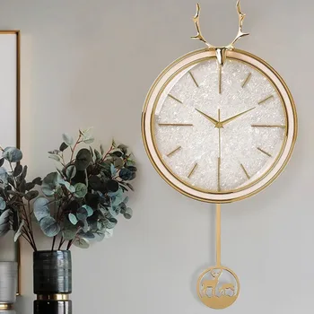 ספרות Led לבן שעון קיר עגול מודרני אופנה שקט Led שעון קיר קלאסי הזהב רלו דה ונקייה בעיצוב הבית פריטים