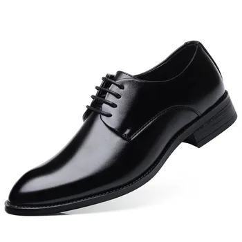 עבודת יד Mens נעלי אוקספורד של גברים באיכות פטנט נעלי עור Brogue לגברים נעלי שמלה קלאסית עסקים רשמית נעליים