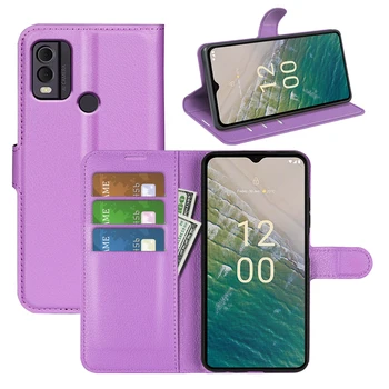 עבור Nokia סי22 4G Case Flip עור PU מגנטי ספר בעל כרטיס ארנק לעמוד רך Tpu חזרה הגנה על הטלפון כיסוי Fundas Coque