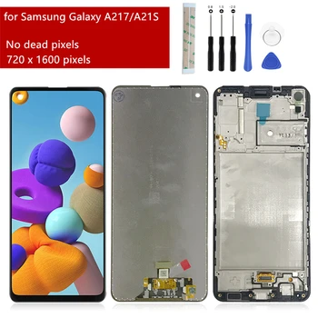 עבור Samsung Galaxy A21S תצוגת LCD מסך מגע דיגיטלית הרכבה עבור Samsung A217 lcd החלפת חלקי תיקון 6.5
