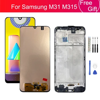 עבור Samsung Galaxy m31 לאמת LCD M315 מסך מגע דיגיטלית להרכבה עם מסגרת עבור Samsung M315 מסך החלפת חלק תיקון 6.4