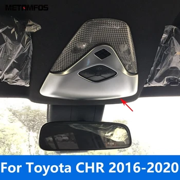 עבור טויוטה CHR C-HR 2016-2018 2019 2020 סיבי פחמן קריאה לאור מנורה לכסות לקצץ גג מסגרת מדבקה אביזרי רכב סטיילינג