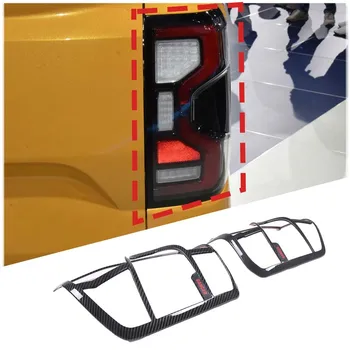 עבור פורד ריינג ' ר 2023 ABS סיבי פחמן הרכב פנס דקורטיבי מסגרת כיסוי מגן אביזרי רכב