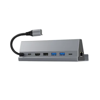 עבור קיטור סיפון תחנת עגינה הטלוויזיה בסיס לעמוד רכזת עגינה USB C כדי RJ45 Ethernet, HDMI תואם USB3.0 SteamDeck