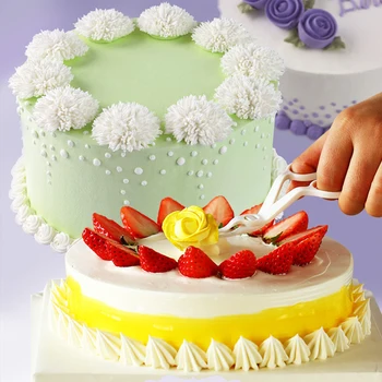 עוגת פרח מספריים ציפוי לקשט כלי הקאפקייקס קצפת על עוגת שמרים