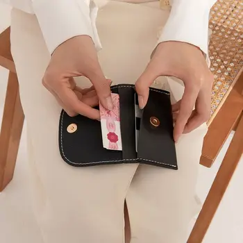 עור PU כסף תיק תיק כרטיס אוטובוס מקרה מוצק צבע ארנק ארנקים Keyrings קוריאני בעל כרטיס נשים ארנק מטבעות