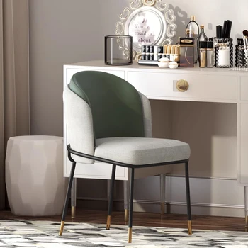 עור יוקרה כסאות אוכל רגלי מתכת חדר שינה מודרני ארגונומי כיסא המטבח Vip מעצב Silla Comedor הפוסט-מודרנית רהיטים