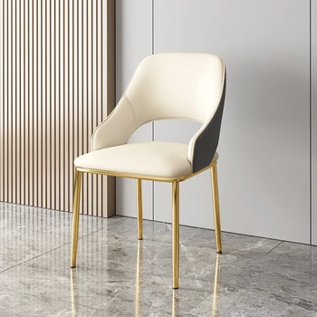 עור עיצוב האוכל כיסא סלון טרקלין גינה חיצונית דלפק Office האוכל כיסא סלון רך Silla עיצוב רהיטים YY50DC