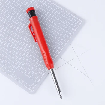 עיפרון מכני סימון כלי מוצק נגר עיפרון עם סט 6 מילוי להוביל מובנה מחדד ארגונומי כלי נגרות