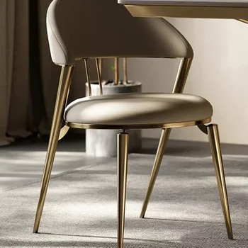 עכשווי מודרני, כסאות אוכל מטבח יוקרה מתכת מעצב כסאות אוכל נורדי הסלון Sedie דה-Pranzo אביזרים