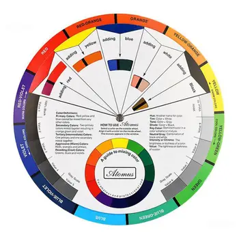 ערבוב צבע גלגל 12 צבעים עמידים ערבוב צבע תוצאות מדהימות סיבוב גלגל הצבעים מסמר אמנות מסמר פיגמנט הקעקוע פיגמנט