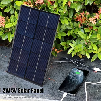 פאנל סולארי 5V 2W גבוהה יעילות ההמרה חיסכון באנרגיה עמיד UV הוכחה מטען סולארי קטן מנוע מאוורר LED אור